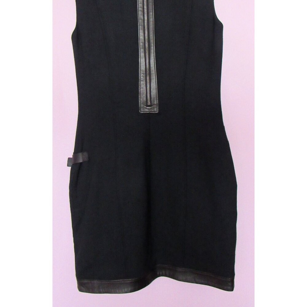 Helmut Lang Dress, Wool Blend, Black , Leather trim. sz. S - Picture 11 of 11